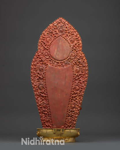 Standing Chenrezig Statue | Gold Fire-Gilded Avalokiteshvara Sculpture