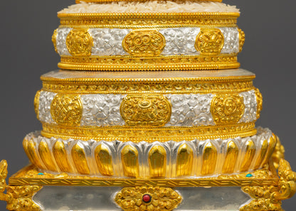 Exquisitely Handmade Mandala Offering Set | Ritual Offering Artwork