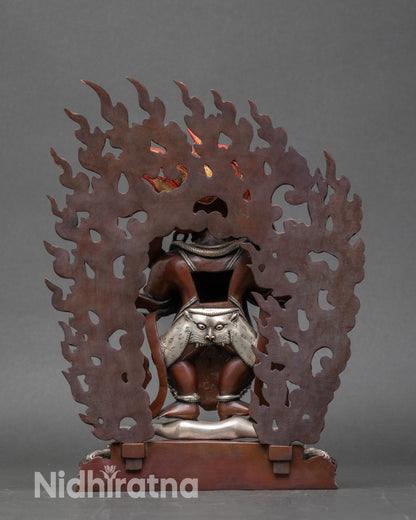 Sakya Mahakala Copper Statue | Traditional Nepalese Tantric Protector