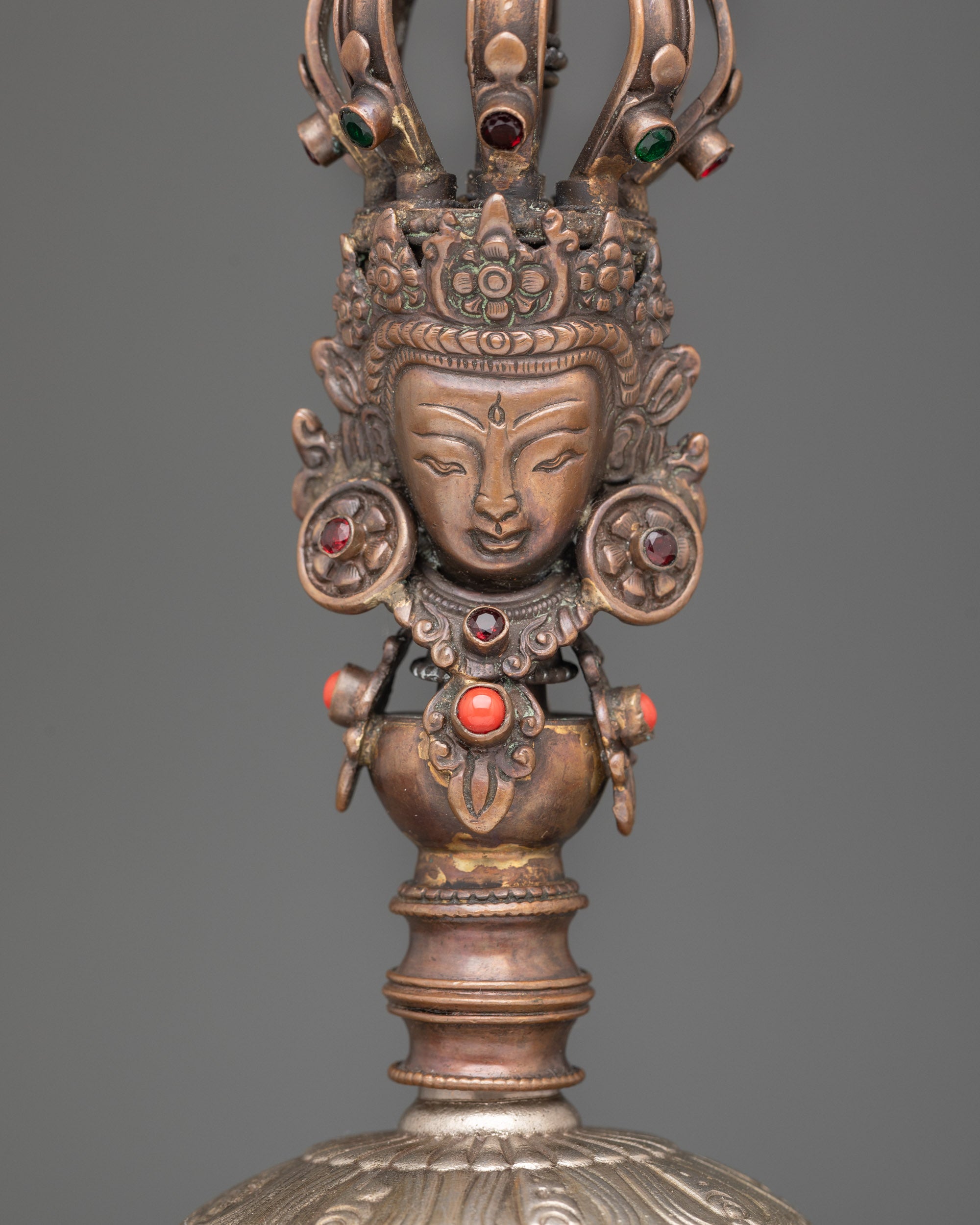 Himalayan Vajra & Bell | Bronze & Oxidized Copper Ritual Instruments