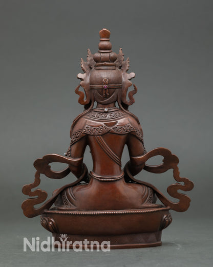 Three Long Life Deities Sculpture – Traditional Himalayan Art Set