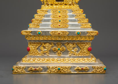 Traditional Tibetan Buddhist Stupa | Handmade Nepalese Shrine