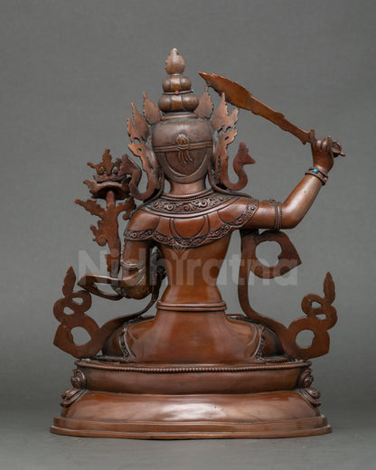 Bodhisattva Manjushri | Authentic Nepalese Oxidized Sculpture