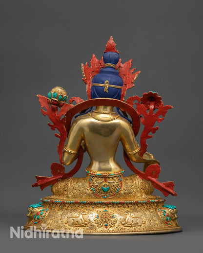 Authentic Nepalese Green Tara Sculpture | Lost-Wax Casted Artistry