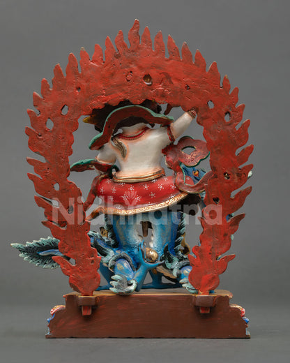White Dzambhala Statue | Buddhist Prosperity Artwork