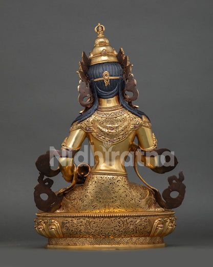 Vajrasattva Statue | Luxurious Gold Fire-Gilded Sculpture