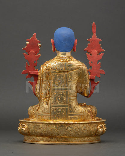 Lama Tsongkhapa Statue Set | Handmade Himalayan Sculptures