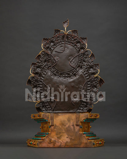Green Tara with Throne