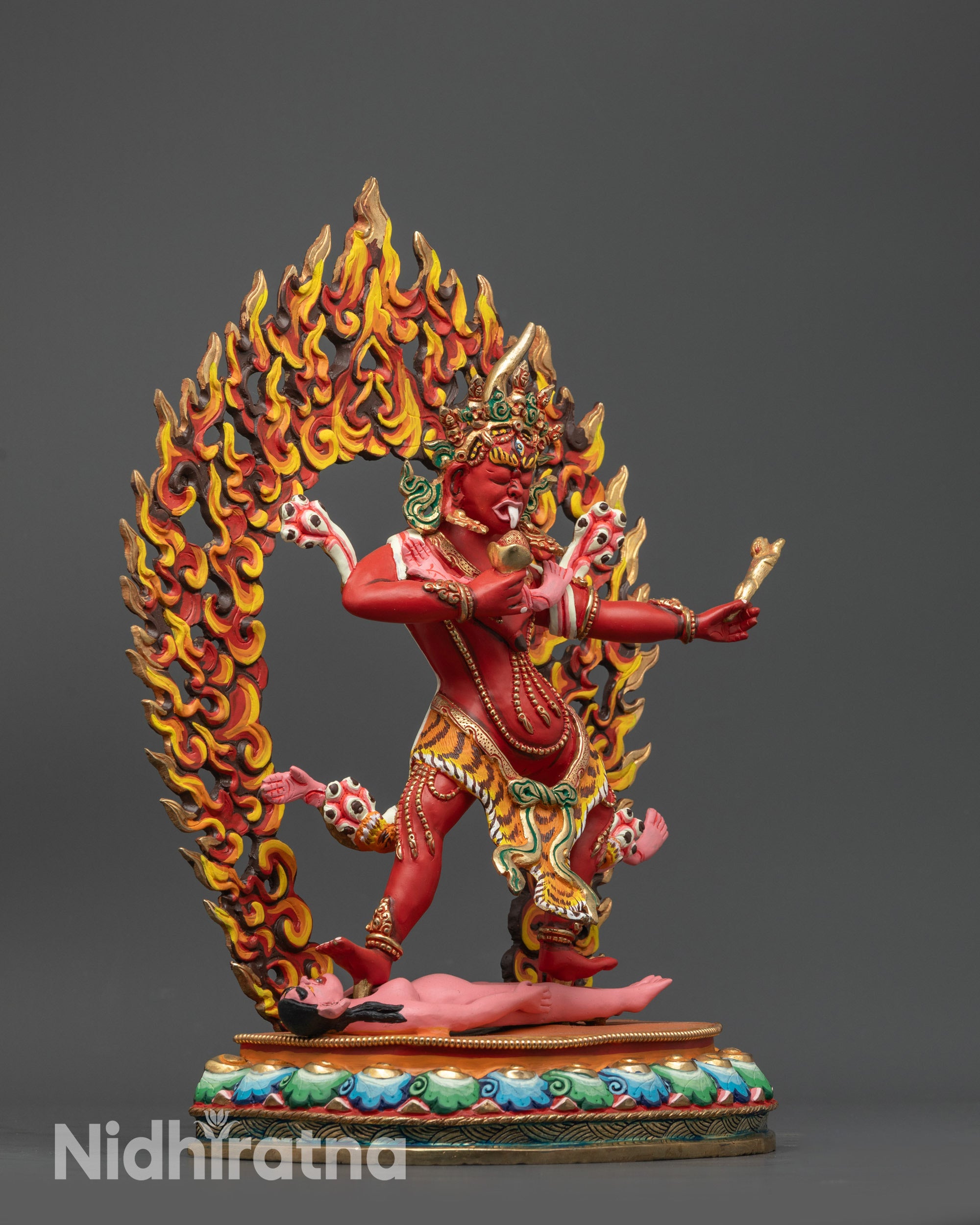 Acrylic Coloured Ekajati Statue | Handmade Wrathful Protector Sculpture