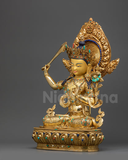 Premium Manjushri Meditation Statue | Handcrafted Symbol of Wisdom