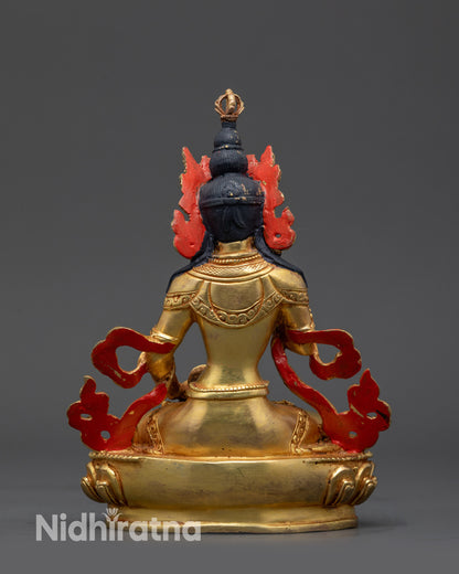 back view Dorje Sempa Vajrasattva meditation sculpture showing detailed posture and robes