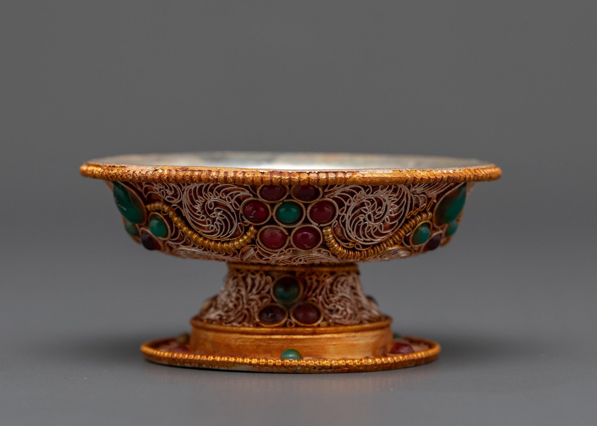 3" Tibetan Serkyem Offering Bowl | Tibetan Bowl for Buddhist Offerings
