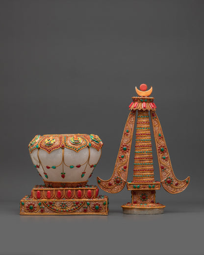 Shop Handmade Tibetan Stupa | Golden Buddhist Monument Nepal