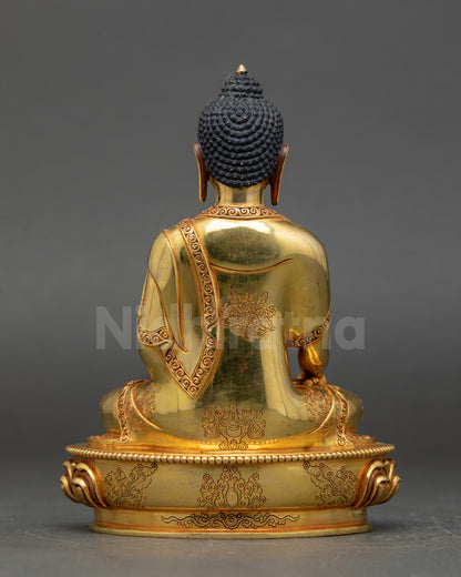 Shakyamuni Buddha Statue | Traditional Nepalese Buddhist Sculpture