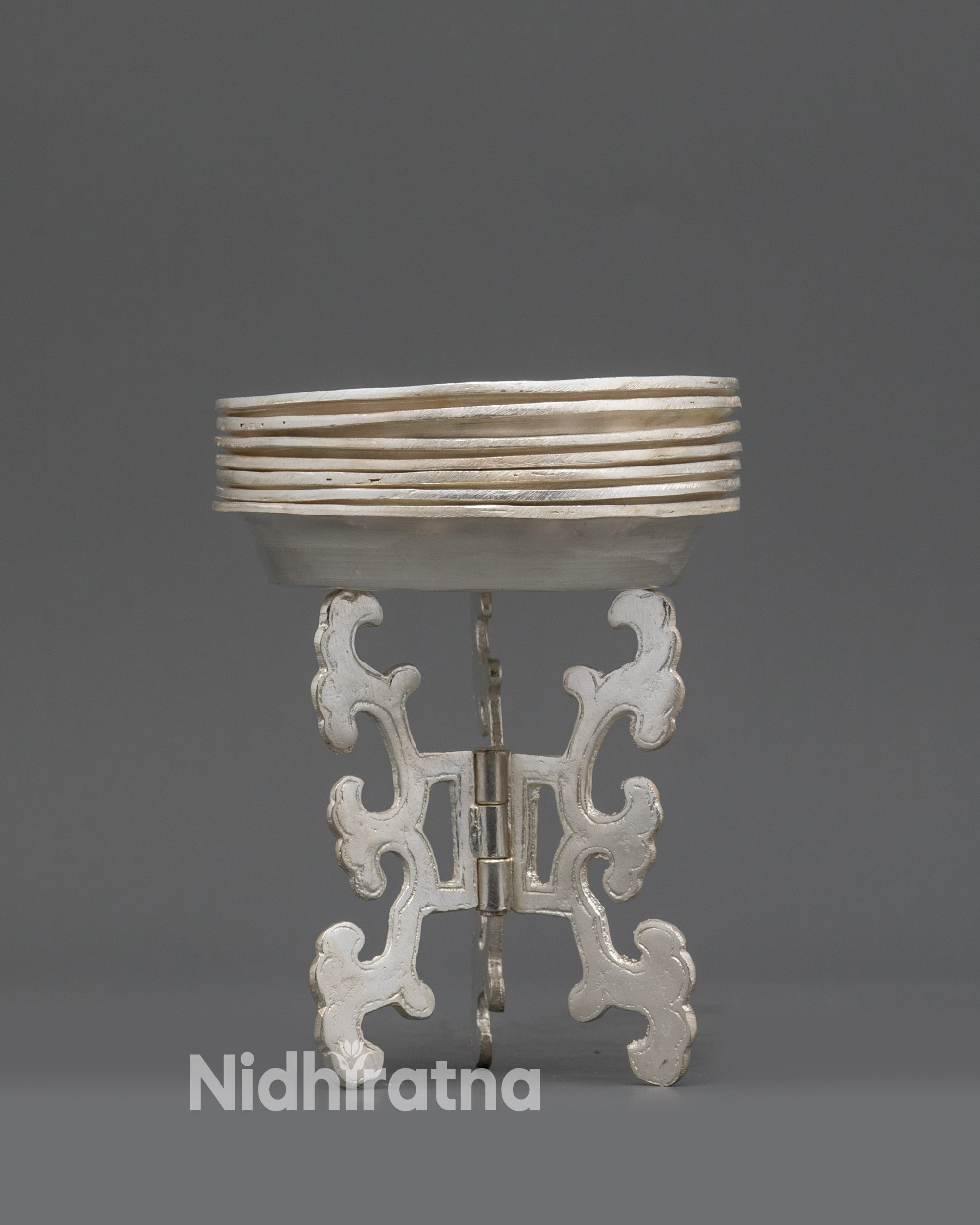 Tibetan Torjang Plate Set | Traditional Himalayan Offering Vessels