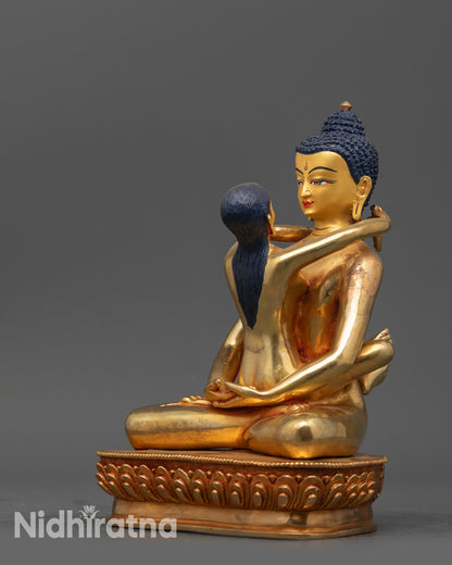 Samantabhadra with His consort Statue | Nepalese Handmade Artwork
