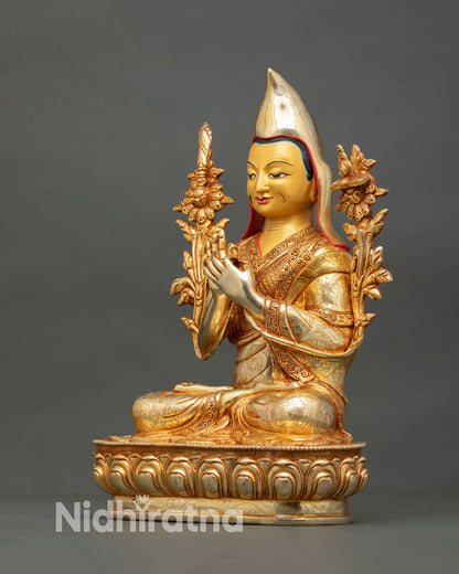 Je Tsongkhapa with Two Disciples Sculpture | Handmade in Nepal