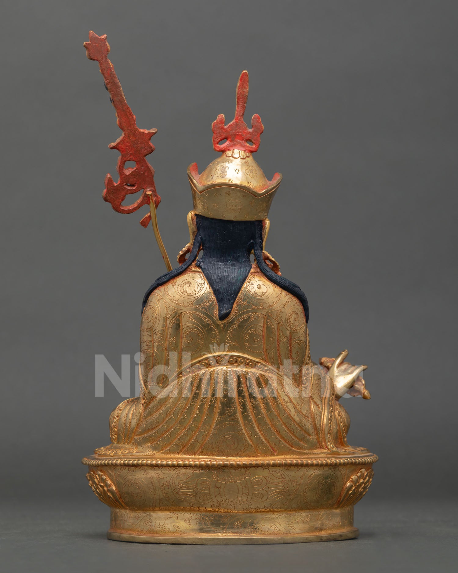 Guru Rinpoche Copper Statue | Tibetan Spiritual Artwork