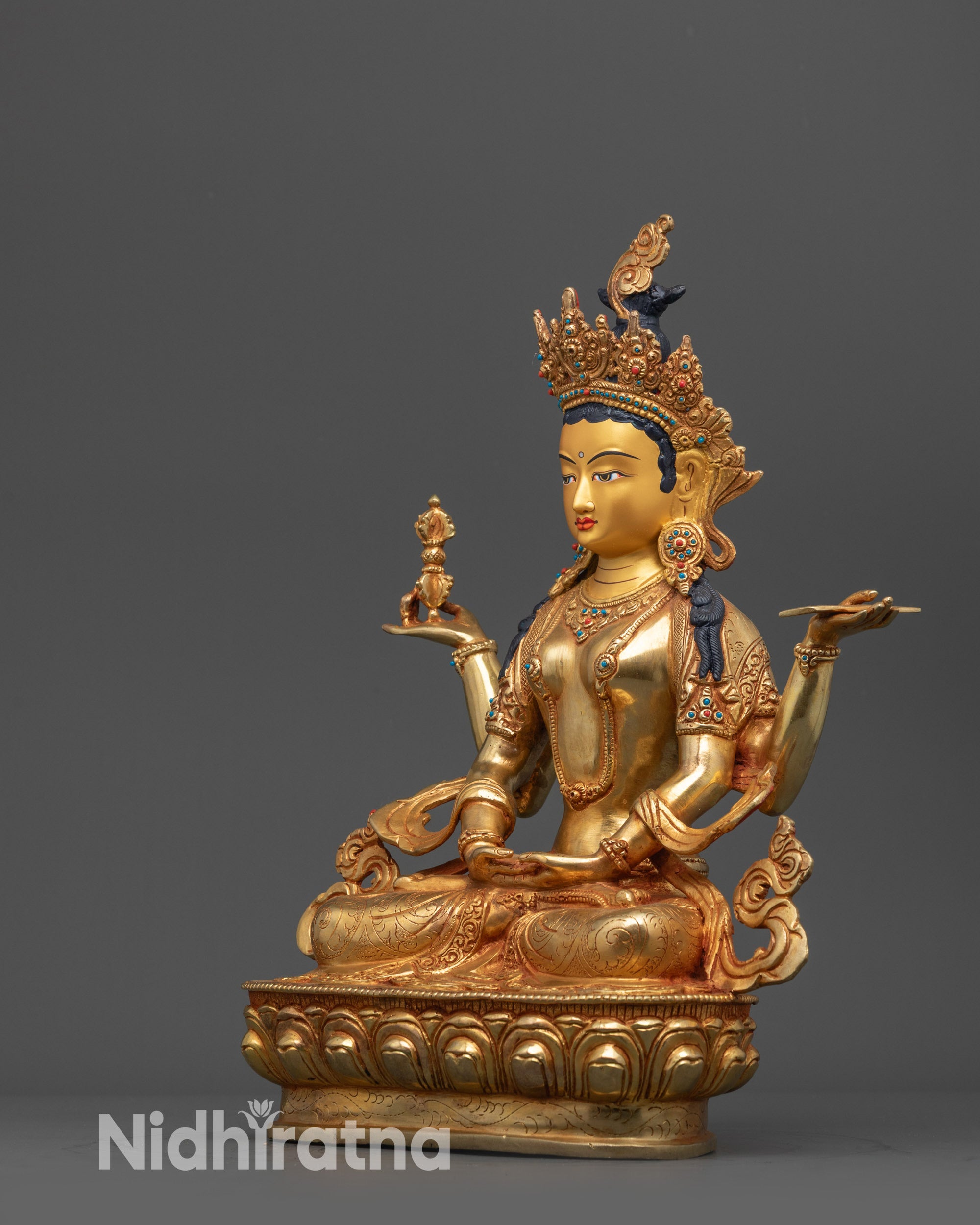 Exquisite Prajna Paramita Statue | Traditional Nepalese Buddhist Decor