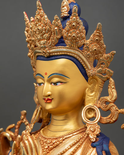 Chenrezig Statue for Shrine – Tibetan Compassion Deity Art