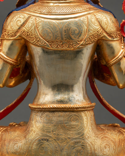Chenrezig Statue for Shrine – Tibetan Compassion Deity Art