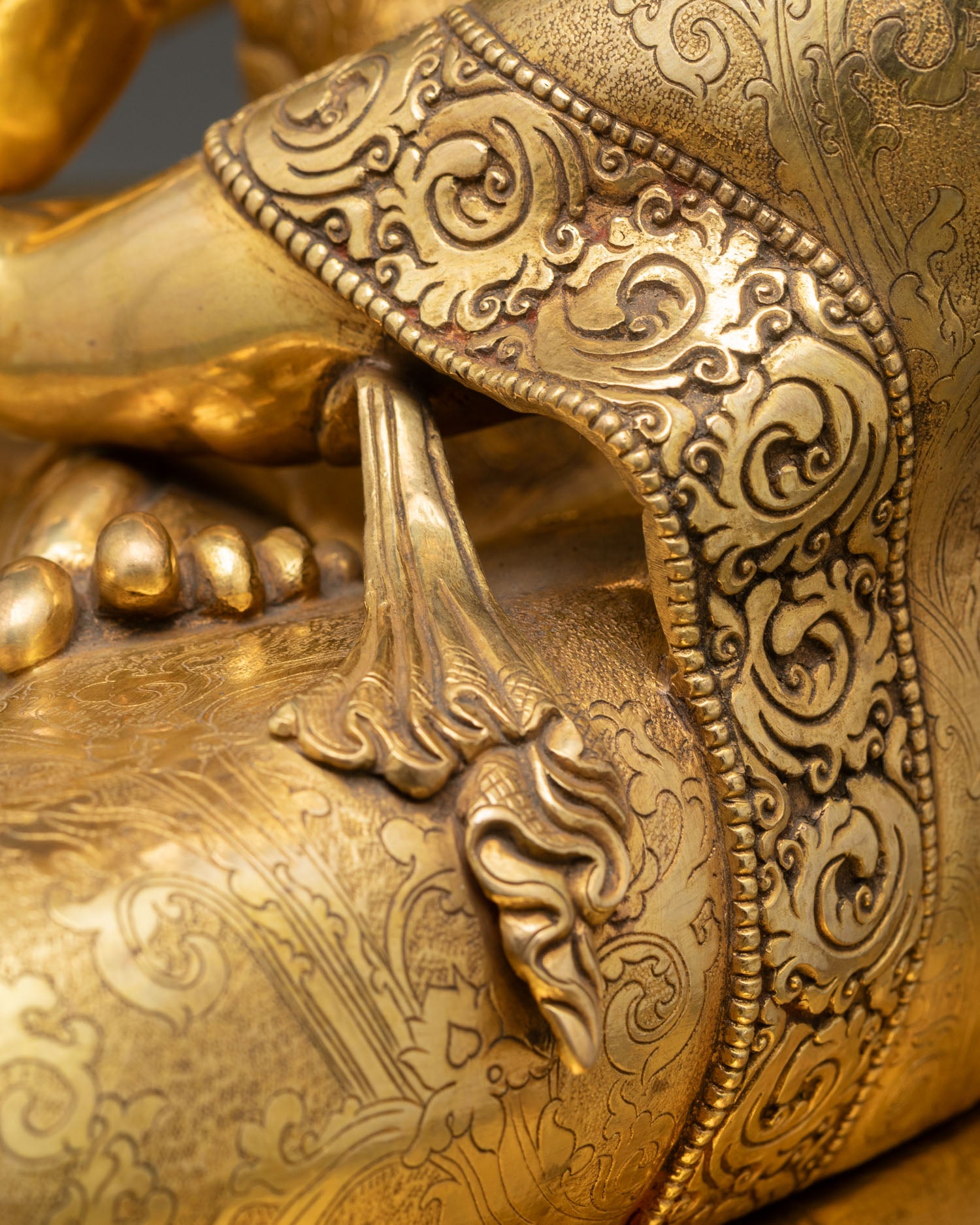 Three Buddha Set | Gold Fire-Gilded Copper Figures from Nepal
