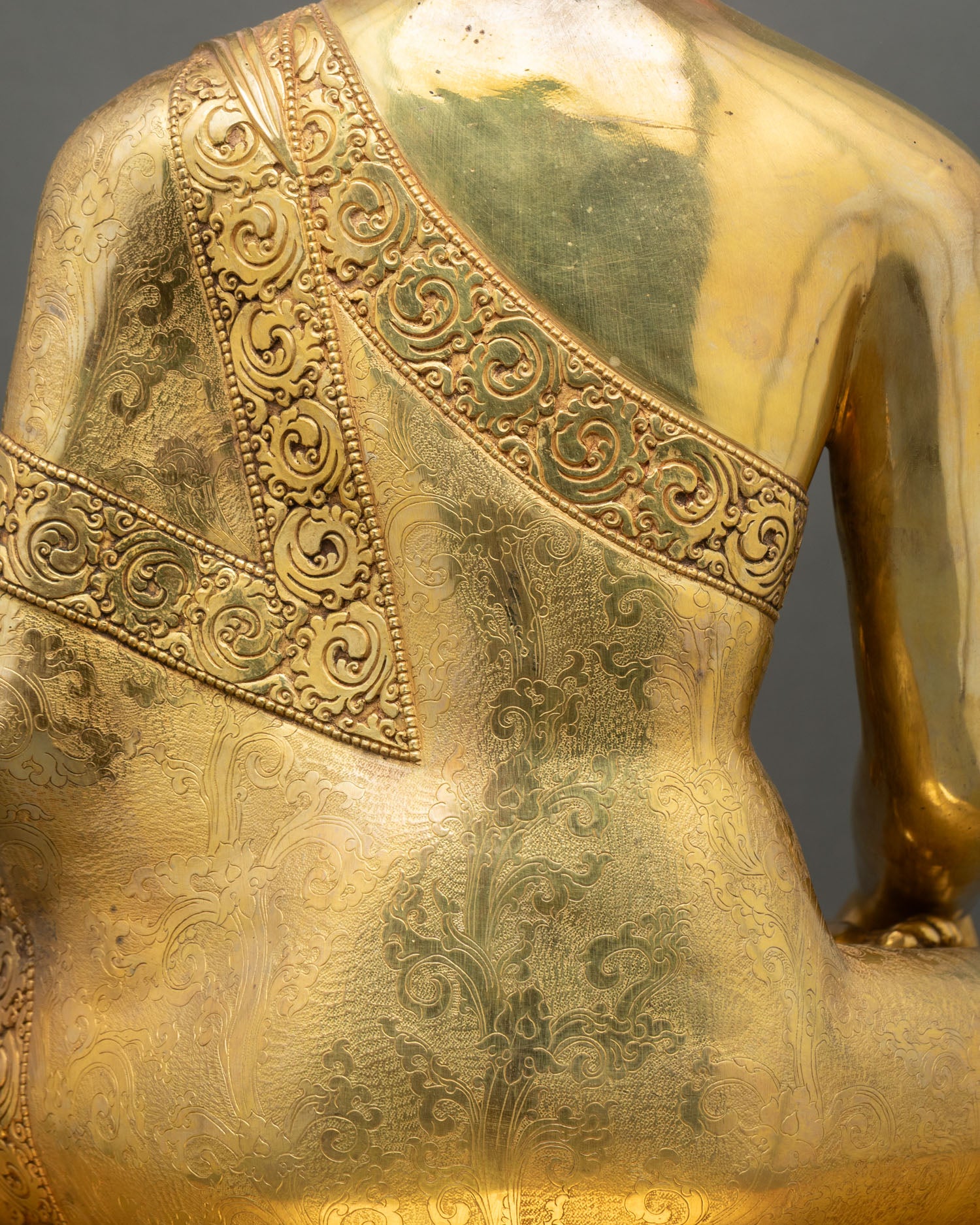 Three Buddha Set | Gold Fire-Gilded Copper Figures from Nepal
