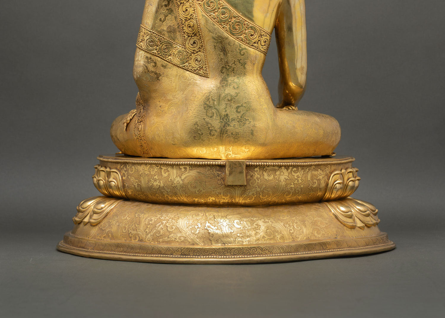 Three Buddha Set | Gold Fire-Gilded Copper Figures from Nepal