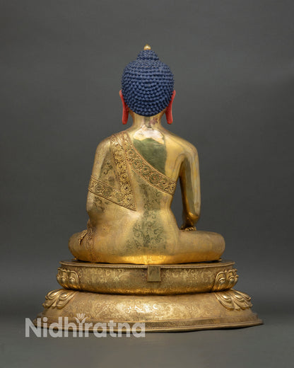 Three Buddha Set | Gold Fire-Gilded Copper Figures from Nepal