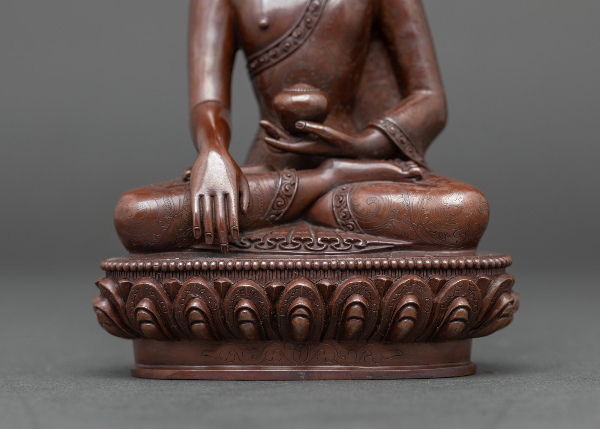 Full Oxidized Three Buddha Statue Set  for Sacred Spiritual Decor