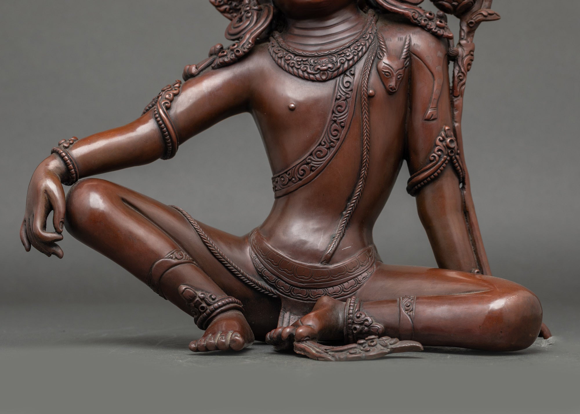 Handcrafted Two Arm Chenrezig Statue for Inner Peace
