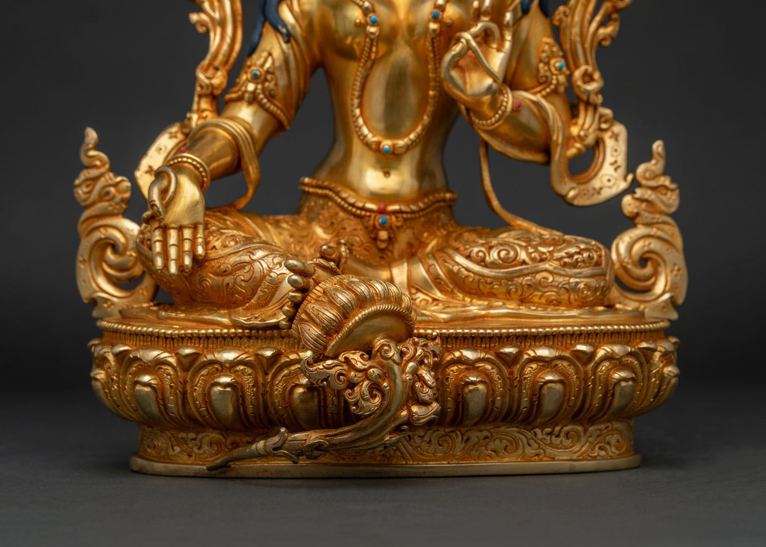 Genuine Handcrafted Green Tara Statue from Nepal | Exclusively Sourced