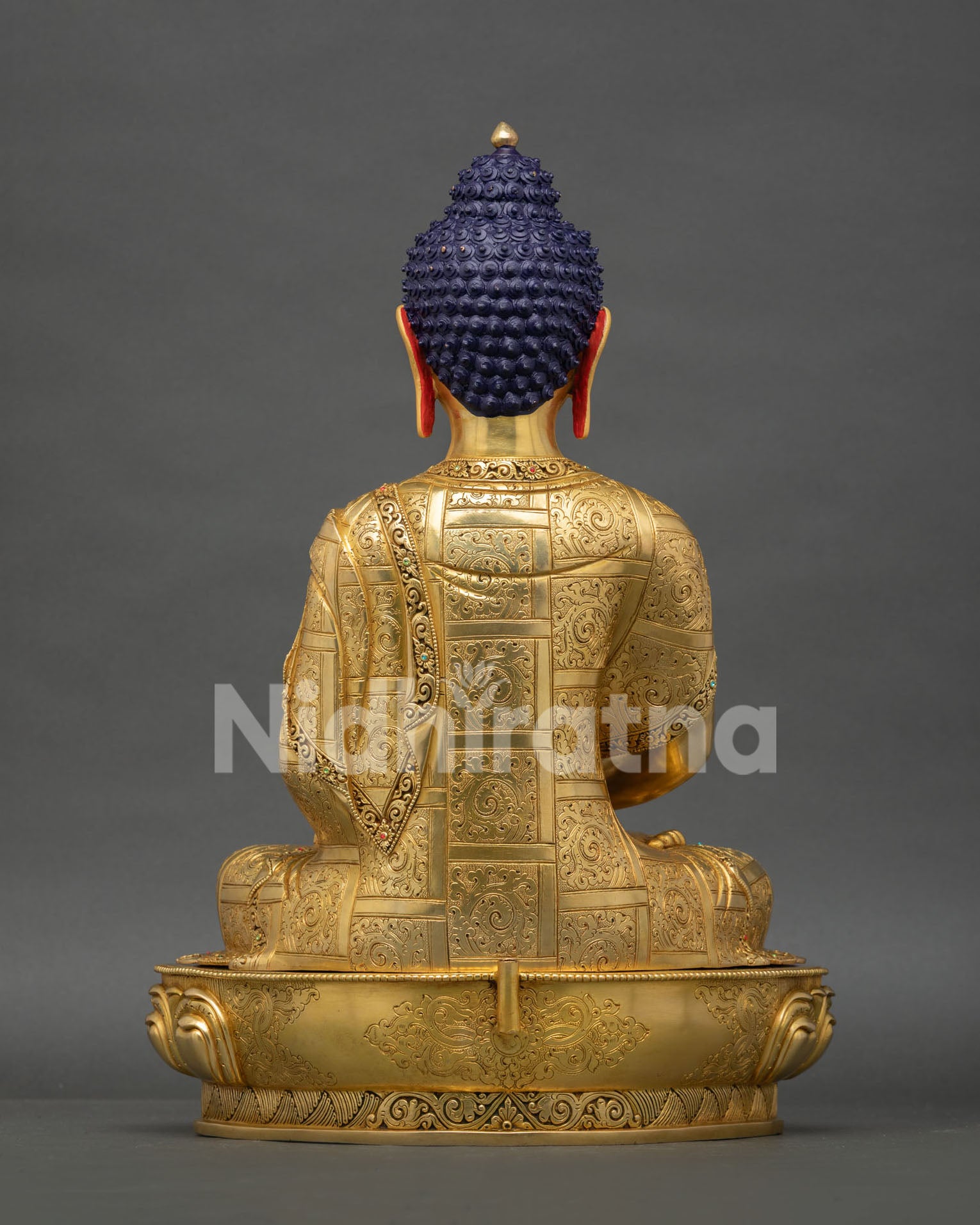 Amitabha Buddha Statue | 24K Gold Copper Meditation Figurine