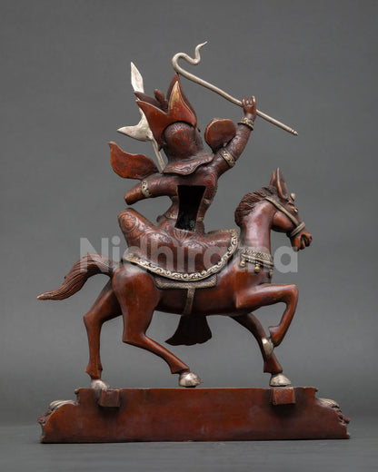 King Gesar of Ling – Oxidized Copper Buddhist Warrior Statue