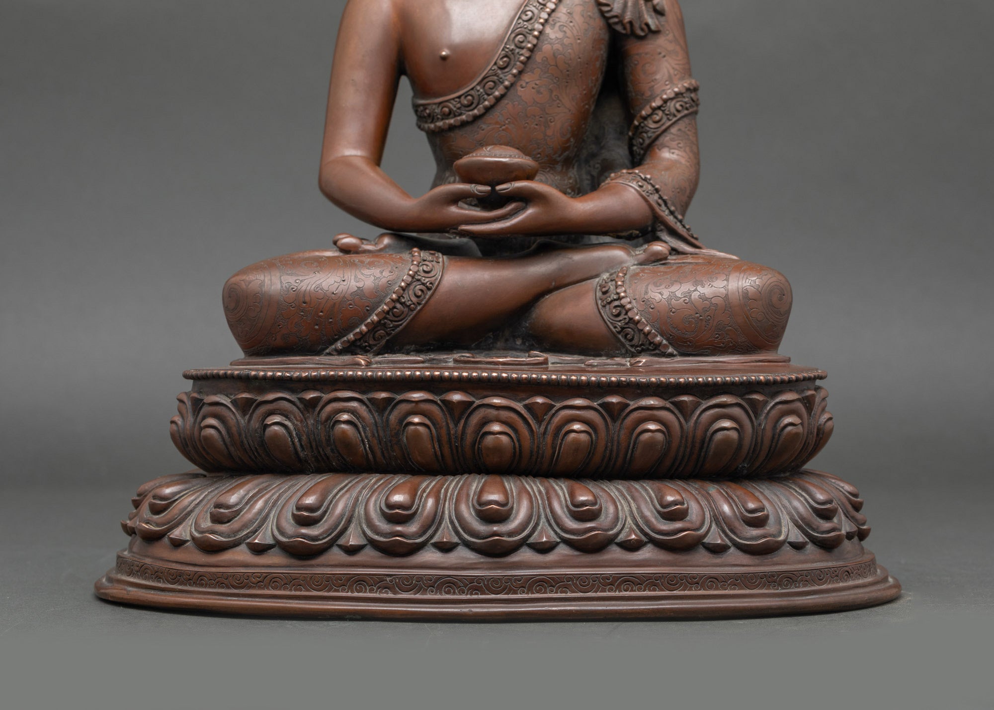 Amida Nyorai Statue |Handmade Copper Idol for Sacred Spaces