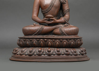 Amida Nyorai Statue |Handmade Copper Idol for Sacred Spaces