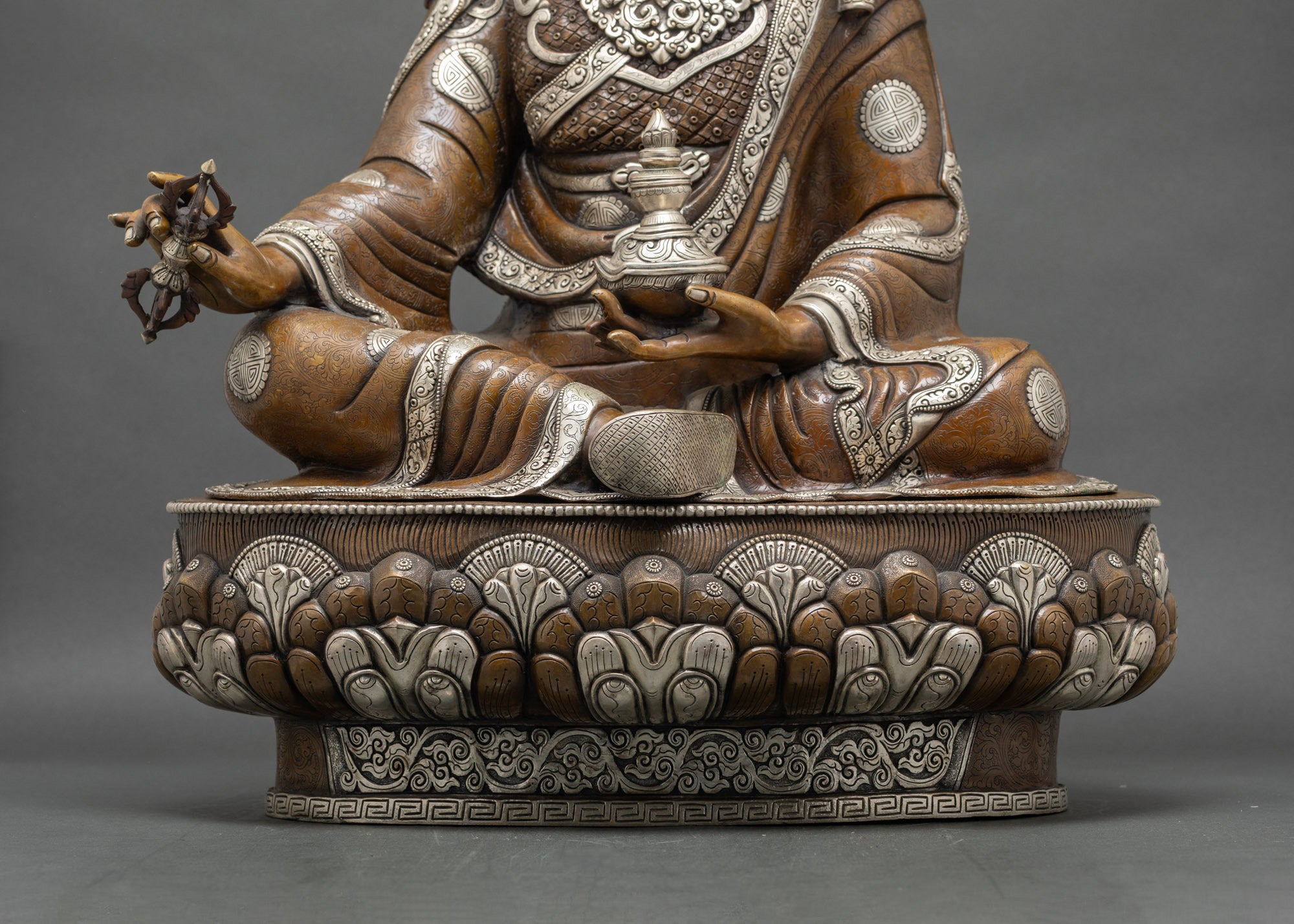 Guru Padmasambhava Statue | Oxidized Copper Buddhist Artwork