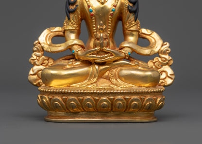 Handcrafted Amitayus Statue | Sacred Tibetan Deity of Long Life