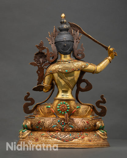 Manjushree Bodhisattva | Traditional Nepalese Buddhist Sculpture