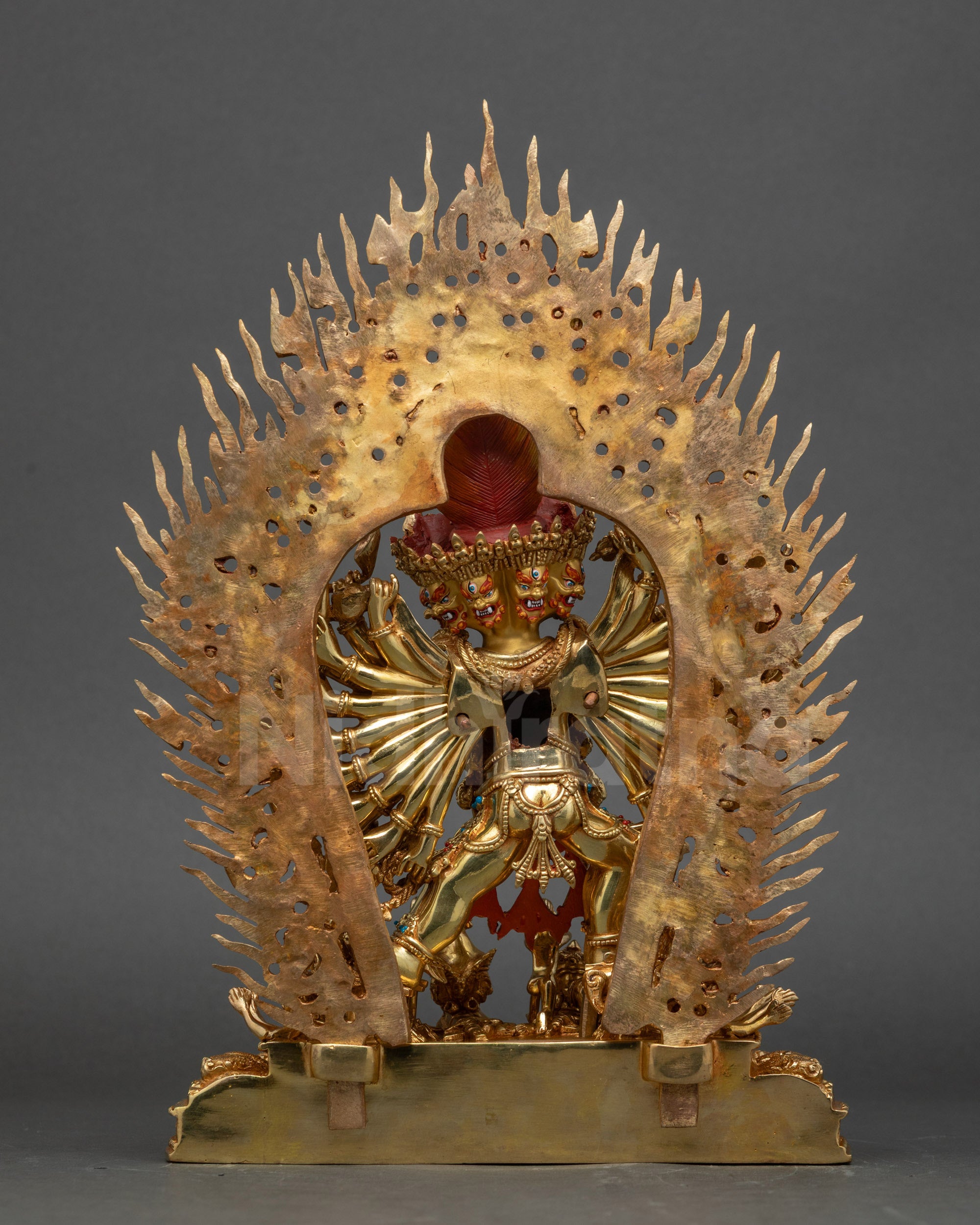 Buddhist Guardian Yamantaka Statue | Traditional Nepalese Artwork