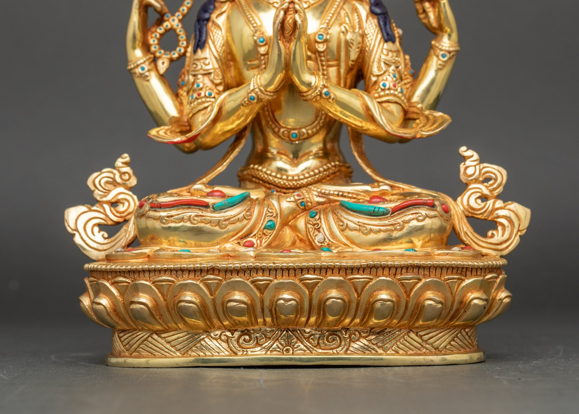 Spiritual Chenrezig Statue | Four-Armed Avalokiteshvara Sculpture