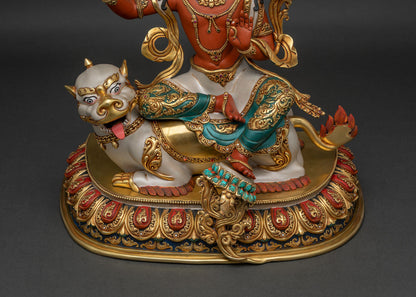 Simhanada Manjushri Statue for Wisdom & Clarity – Handcrafted in Nepal