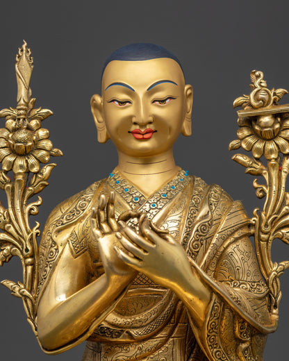Authentic Tsongkhapa Statue Set | Traditional Buddhist Craftsmanship
