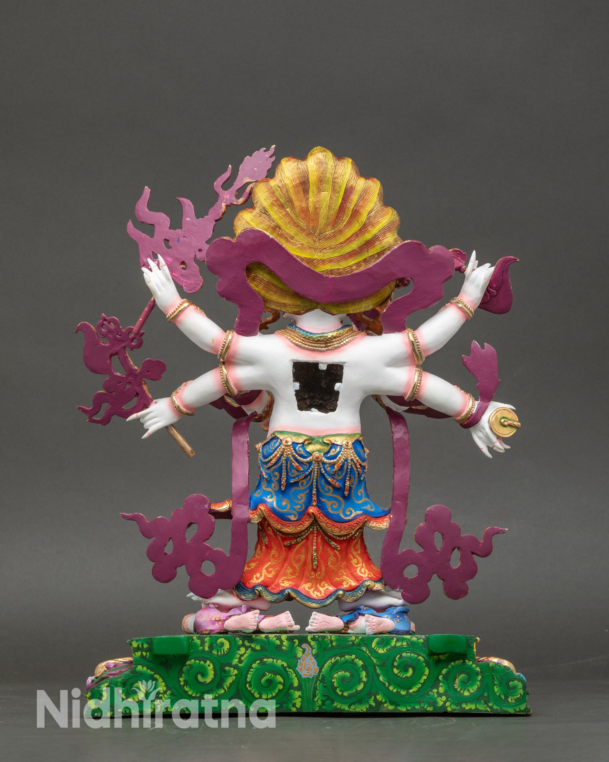 Sacred Shadbhuja Sita Mahakala Statue | Nepalese Buddhist Art