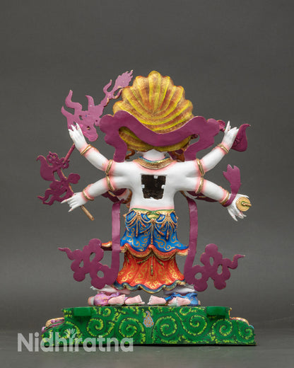 Sacred Shadbhuja Sita Mahakala Statue | Nepalese Buddhist Art