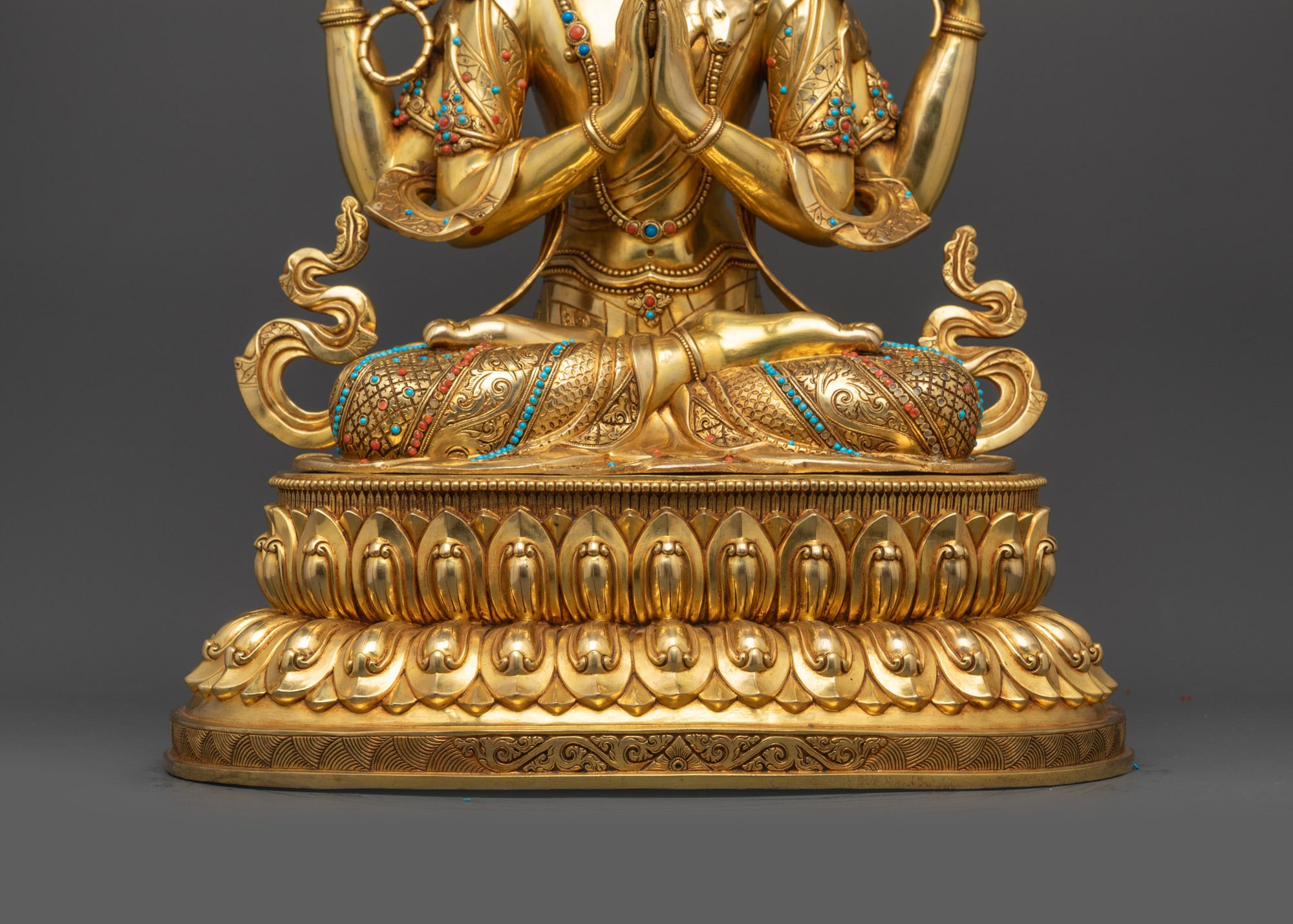 Sacred Tibetan Chenrezig Sculpture | Handcrafted Premium Sacred Altar