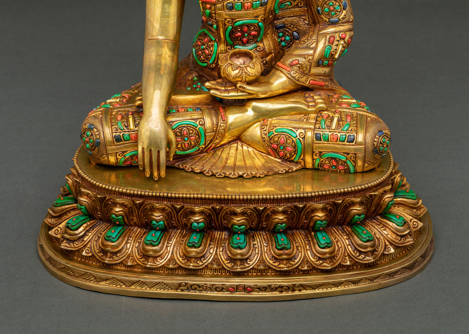 Shakyamuni Buddha Statue with Lotus Base | Symbolic Buddhist Statue