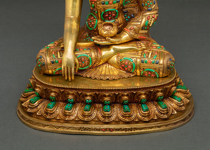 Shakyamuni Buddha Statue with Lotus Base | Symbolic Buddhist Statue