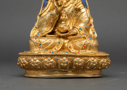 Handmade Buddhist Artwork of Guru Tsokye Dorje Sculpture