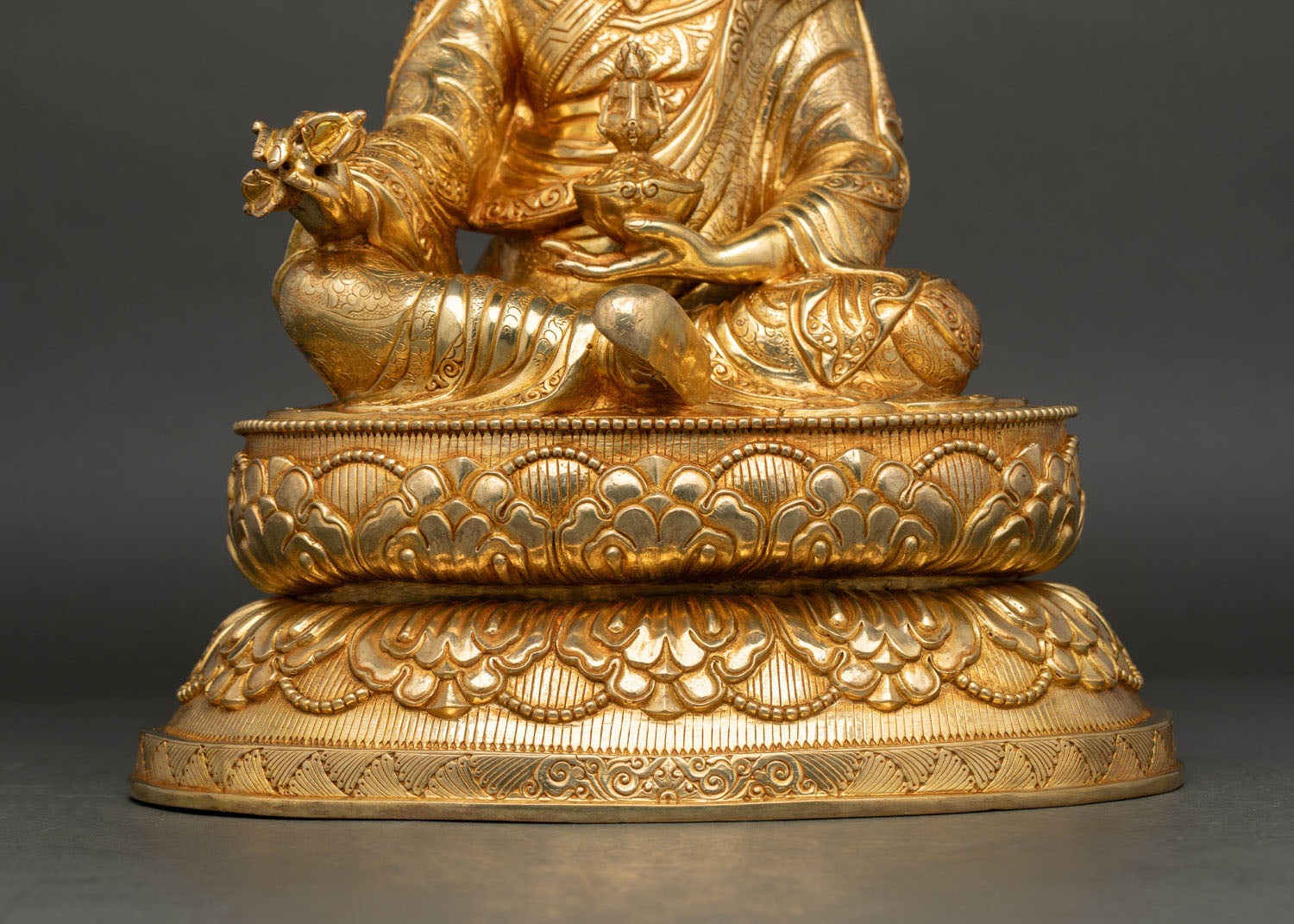 Padmasambhava Statue | 24K Gold Fire-Gilded Copper Art